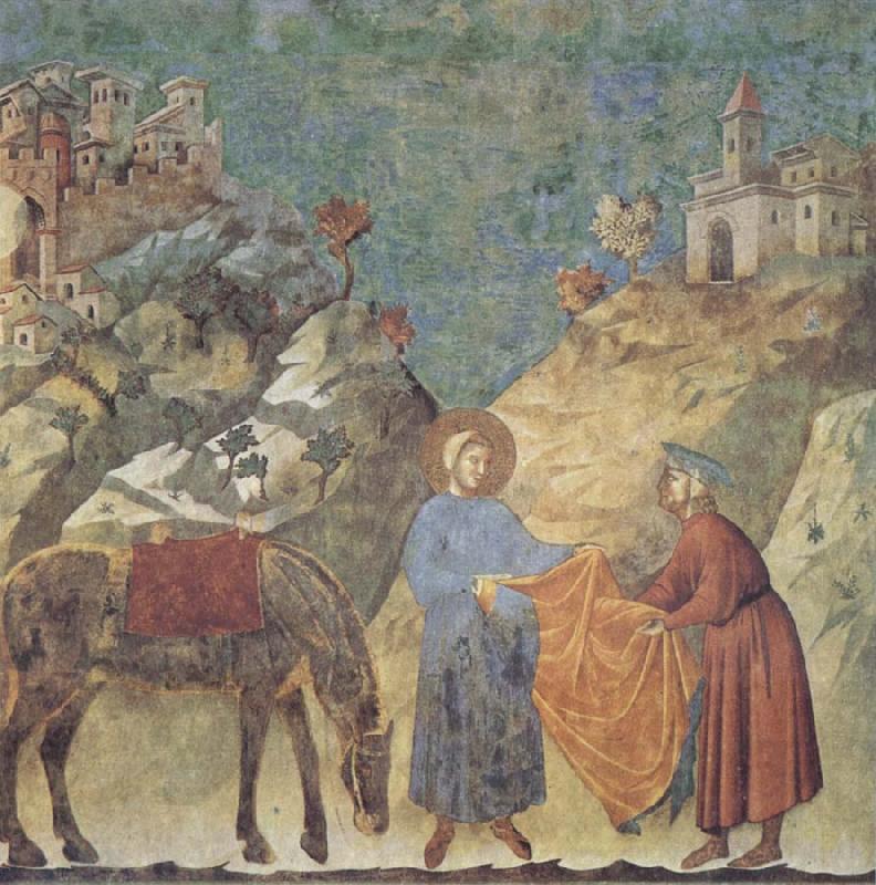 GIOTTO di Bondone St Francis Giving his Cloak to a Poor Man china oil painting image